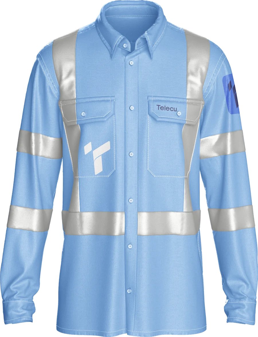 Uniforme de campo de Telecu con bandas reflectivas