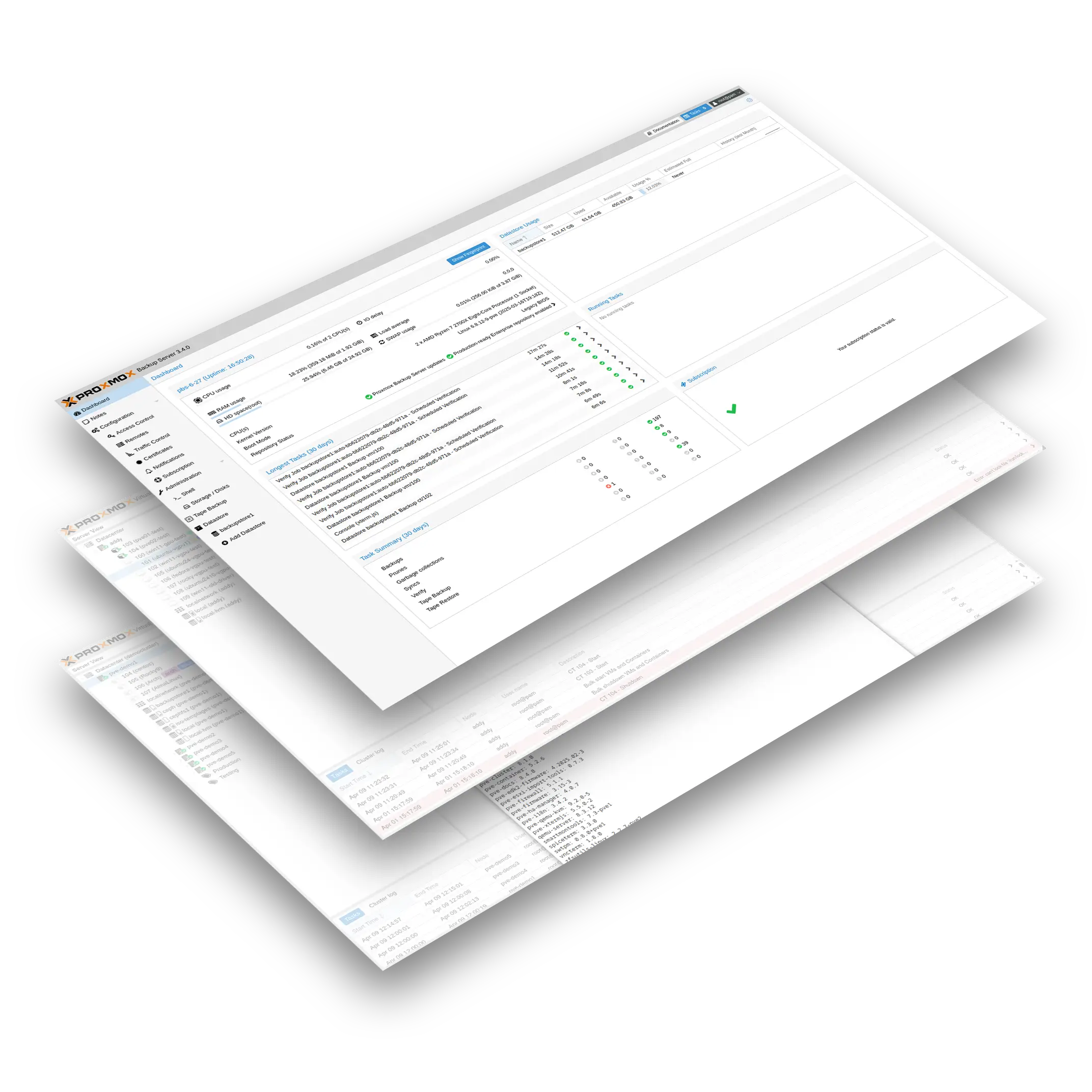 Stack Proxmox: Virtual Environment, Backup Server, Mail Gateway